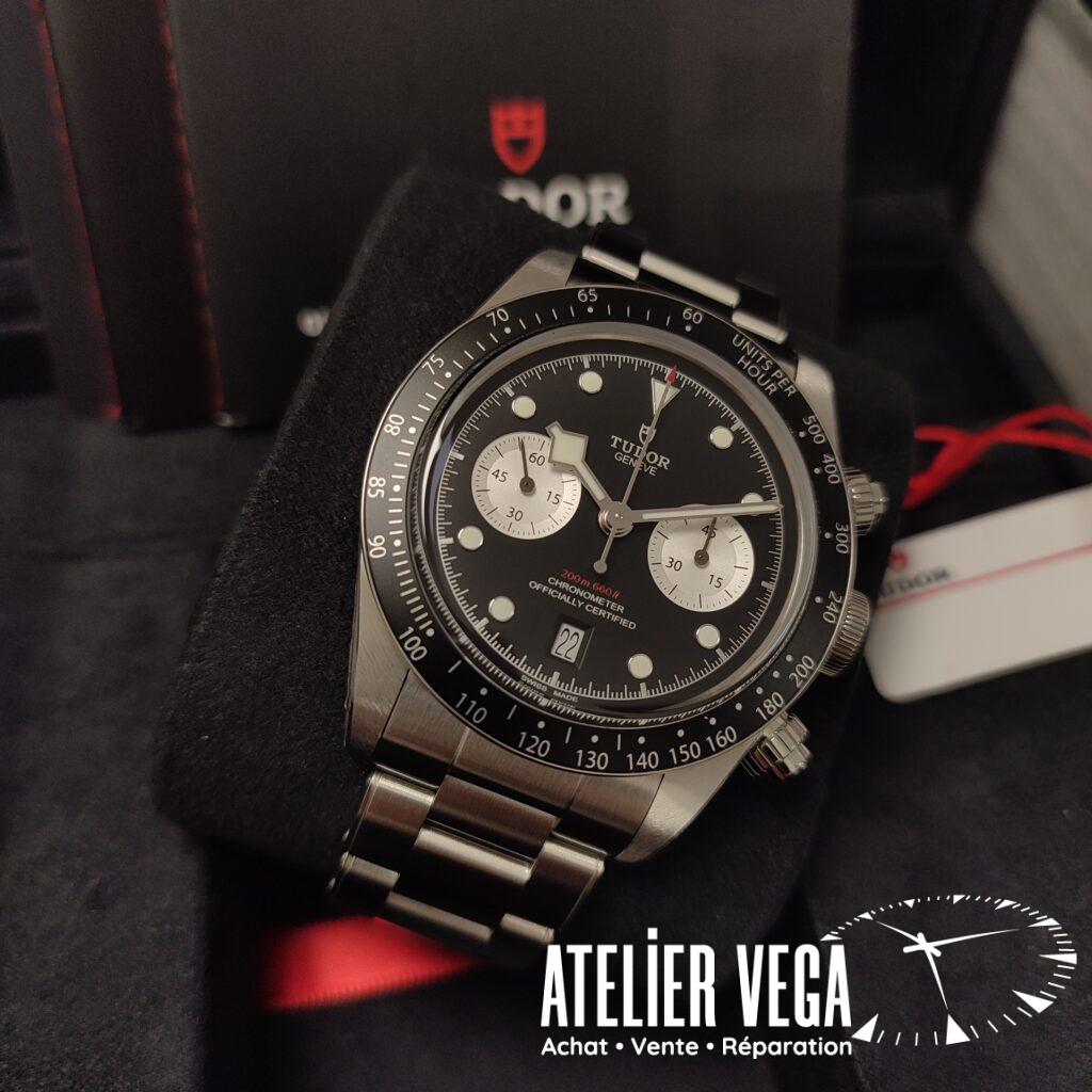 Tudor Black Bay Chrono 79360N Cadran noir en excellent état full set de 2024