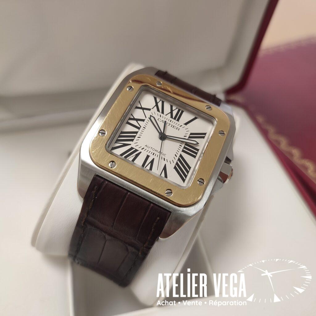 Santos 100 de Cartier Ref 2878 en très bon état full set de 2005