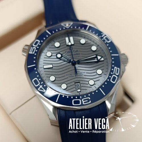 Omega Seamaster Diver 300m Cadran gris Lunette Bleue Full Set de 2022
