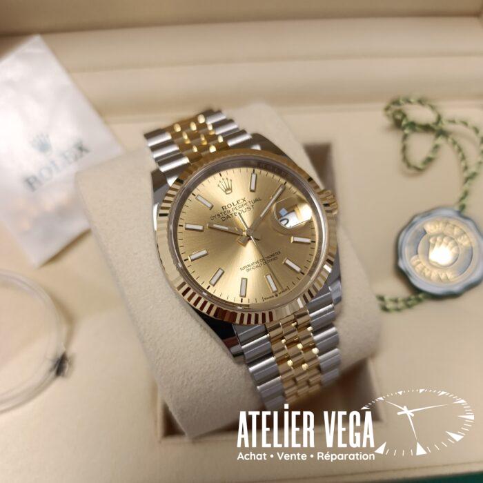 Rolex DateJust 36mm 126233 Or Jaune & Acier Cadran Champagne, Full Set de 2024