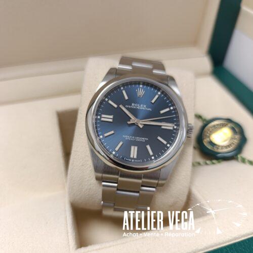 Rolex Oyster Perpetual 41mm Bleue de 2023 en très bon état
