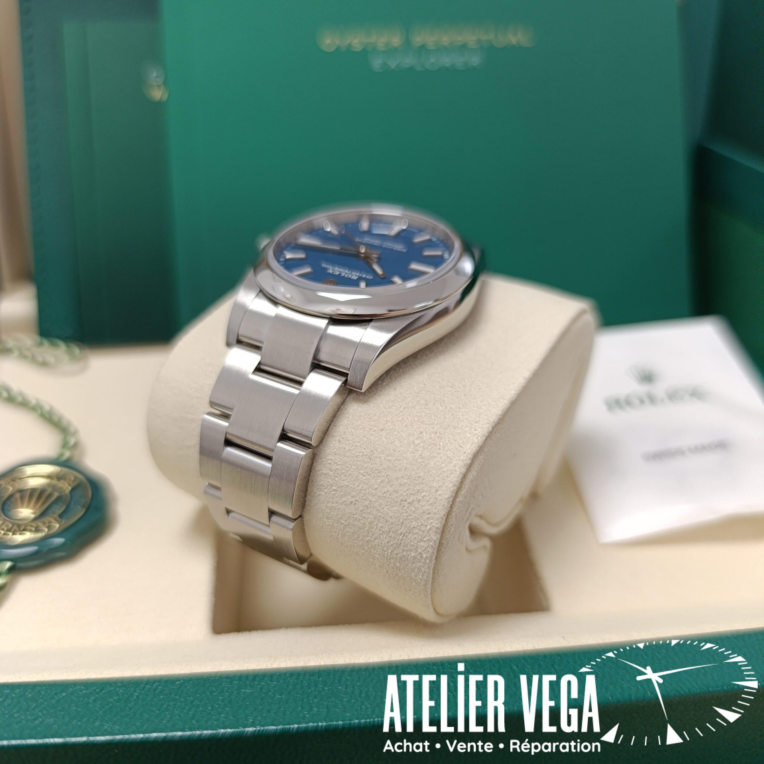 Rolex Oyster Perpetual 34mm Med Blue – Image 7