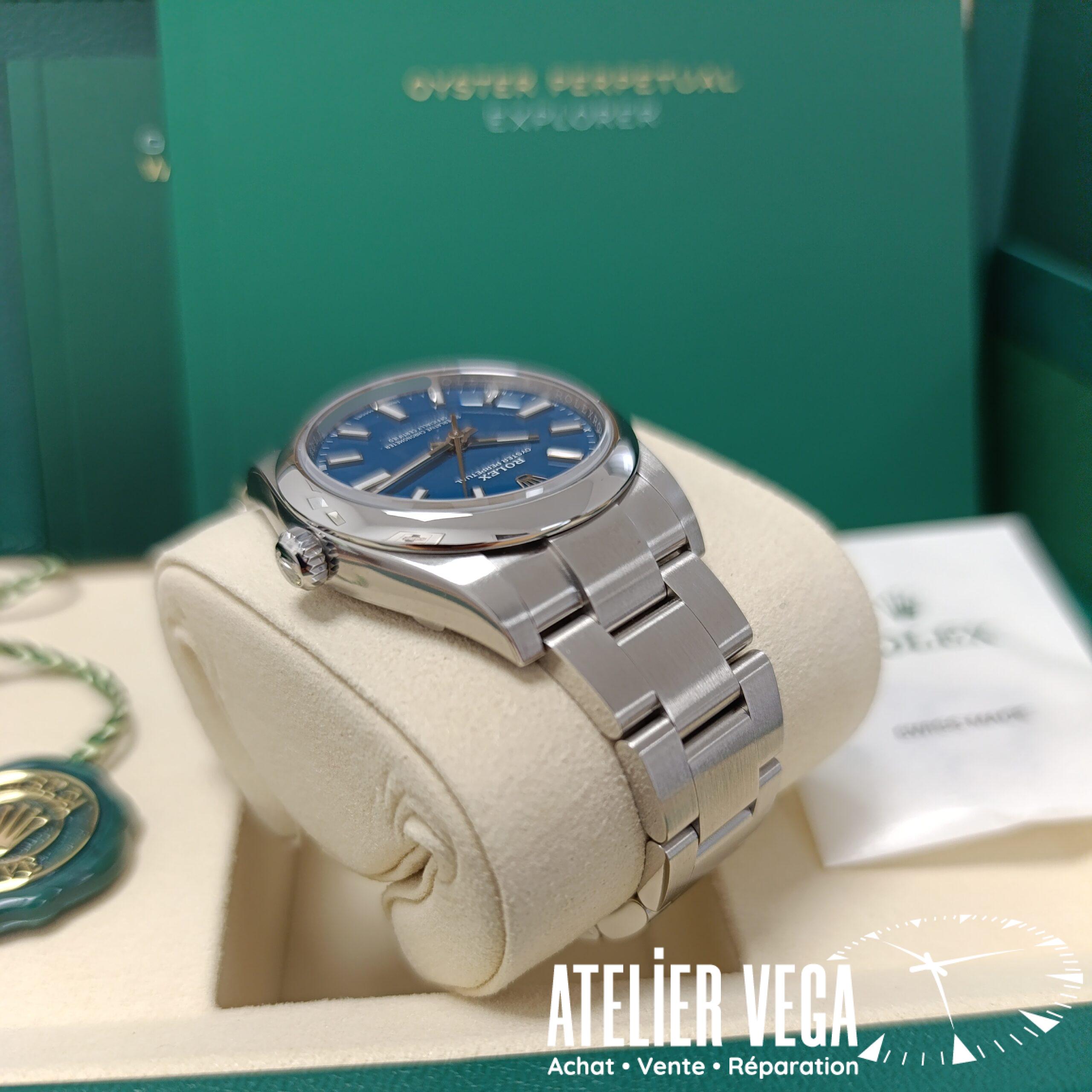 Rolex Oyster Perpetual 34mm Med Blue – Image 6