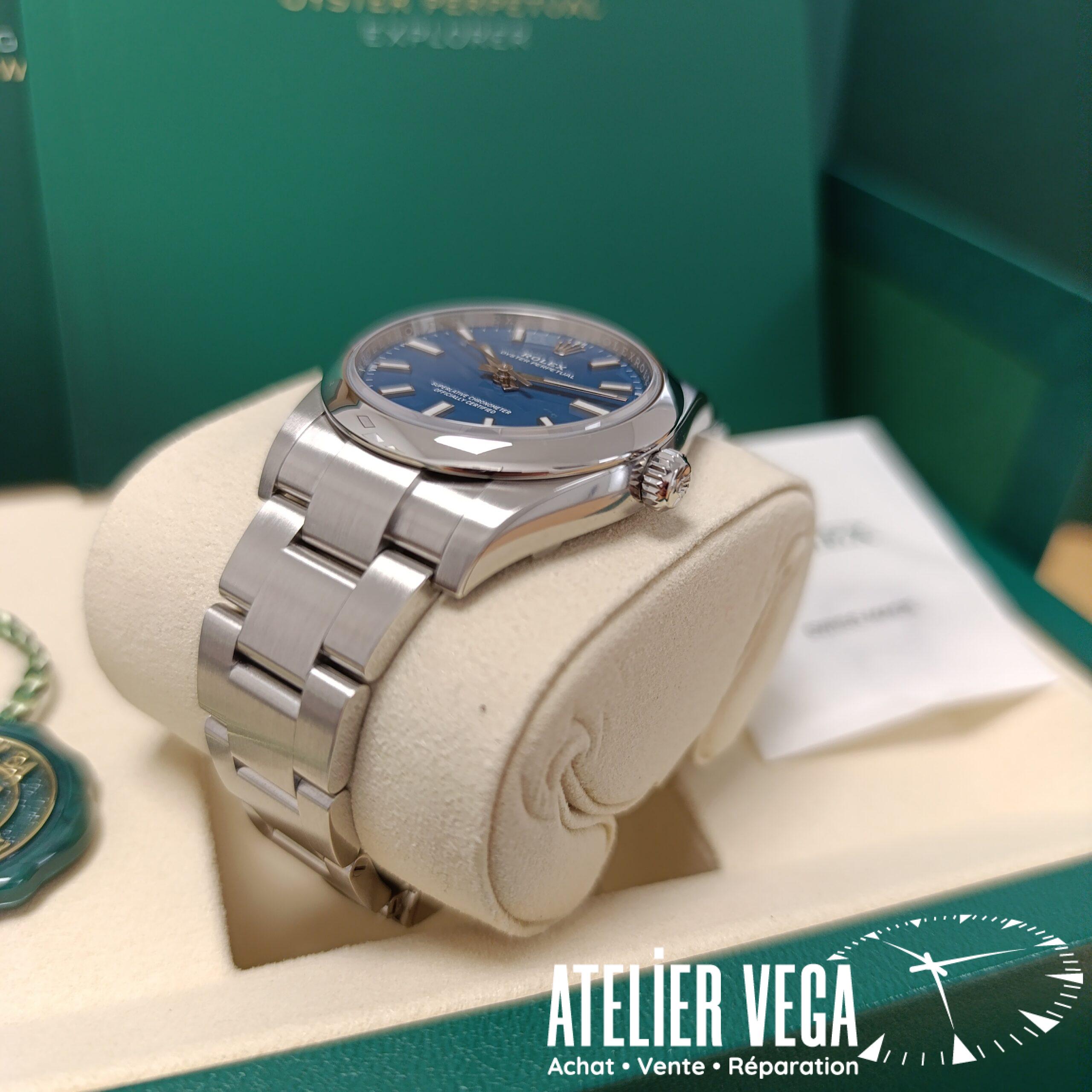 Rolex Oyster Perpetual 34mm Med Blue – Image 5