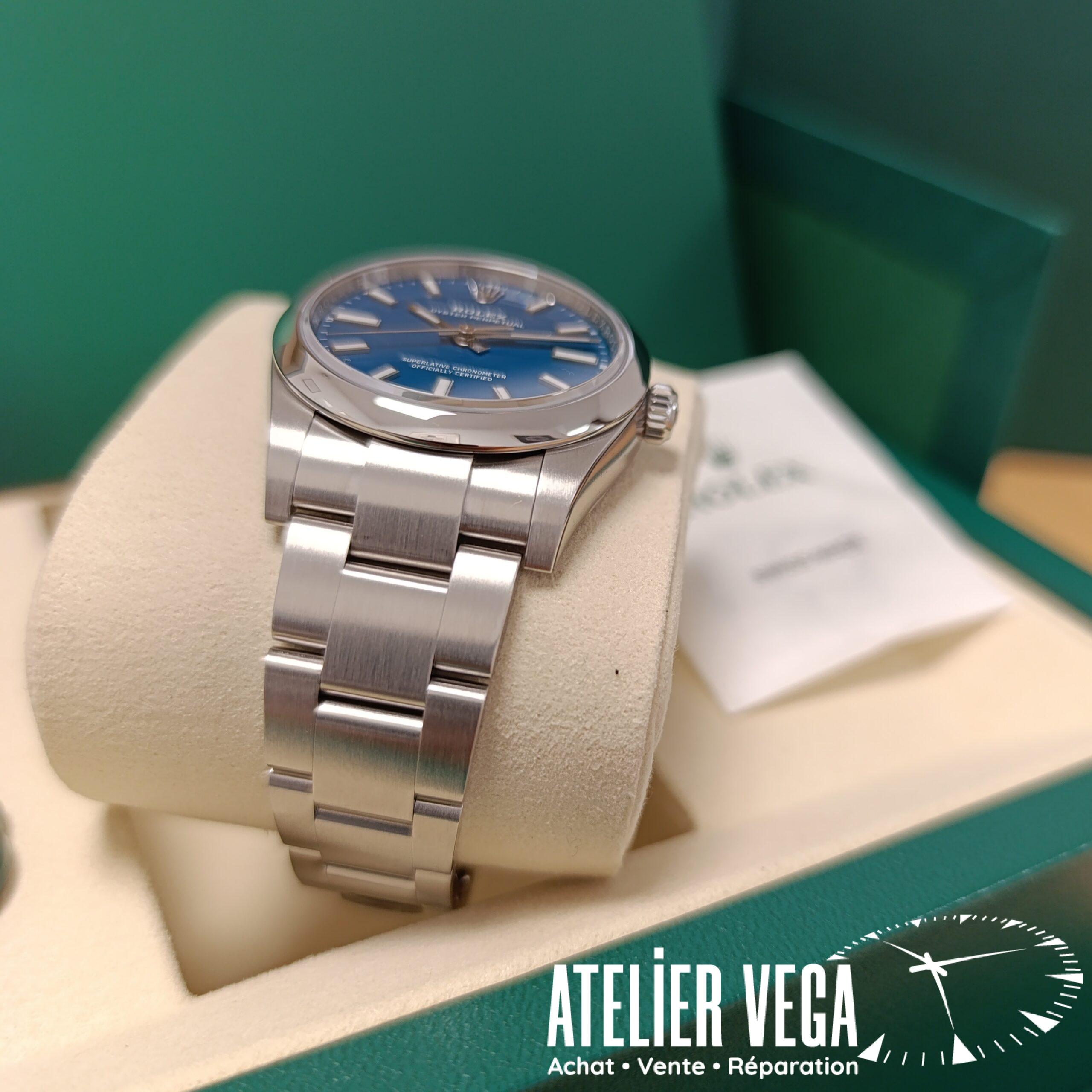 Rolex Oyster Perpetual 34mm Med Blue – Image 4