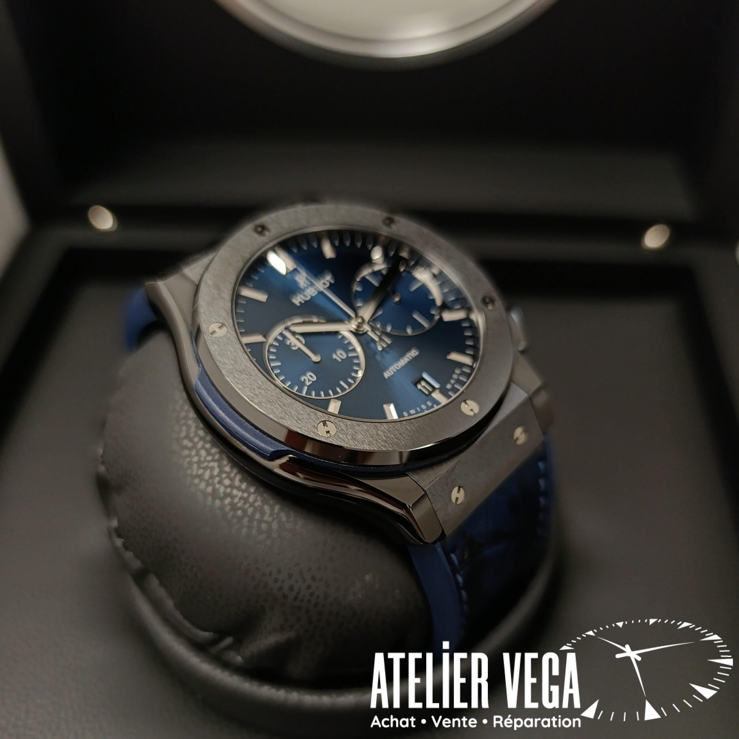 Hublot Classic Fusion 45mm Ceramic Blue Chronograph – Image 6