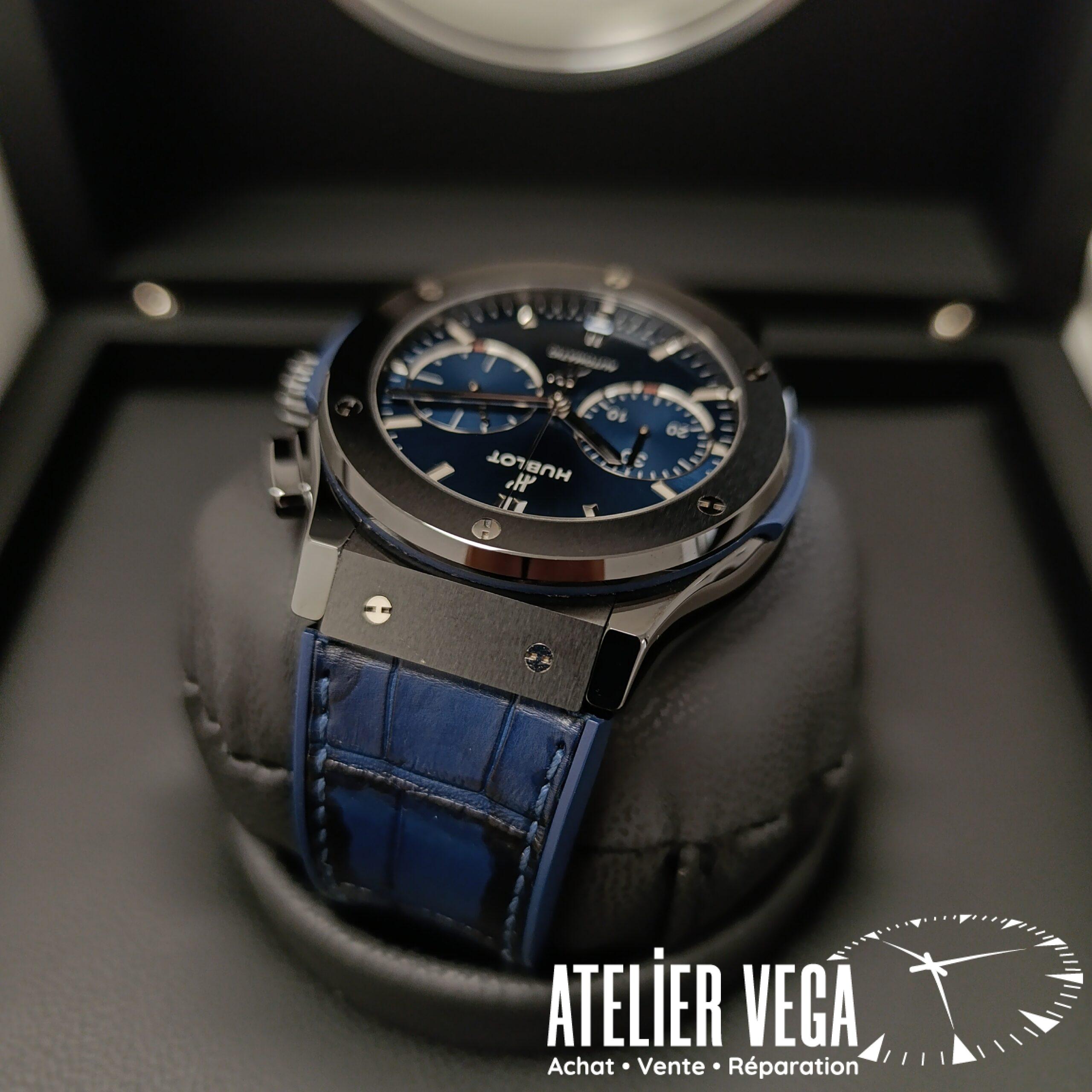 Hublot Classic Fusion 45mm Ceramic Blue Chronograph – Image 5