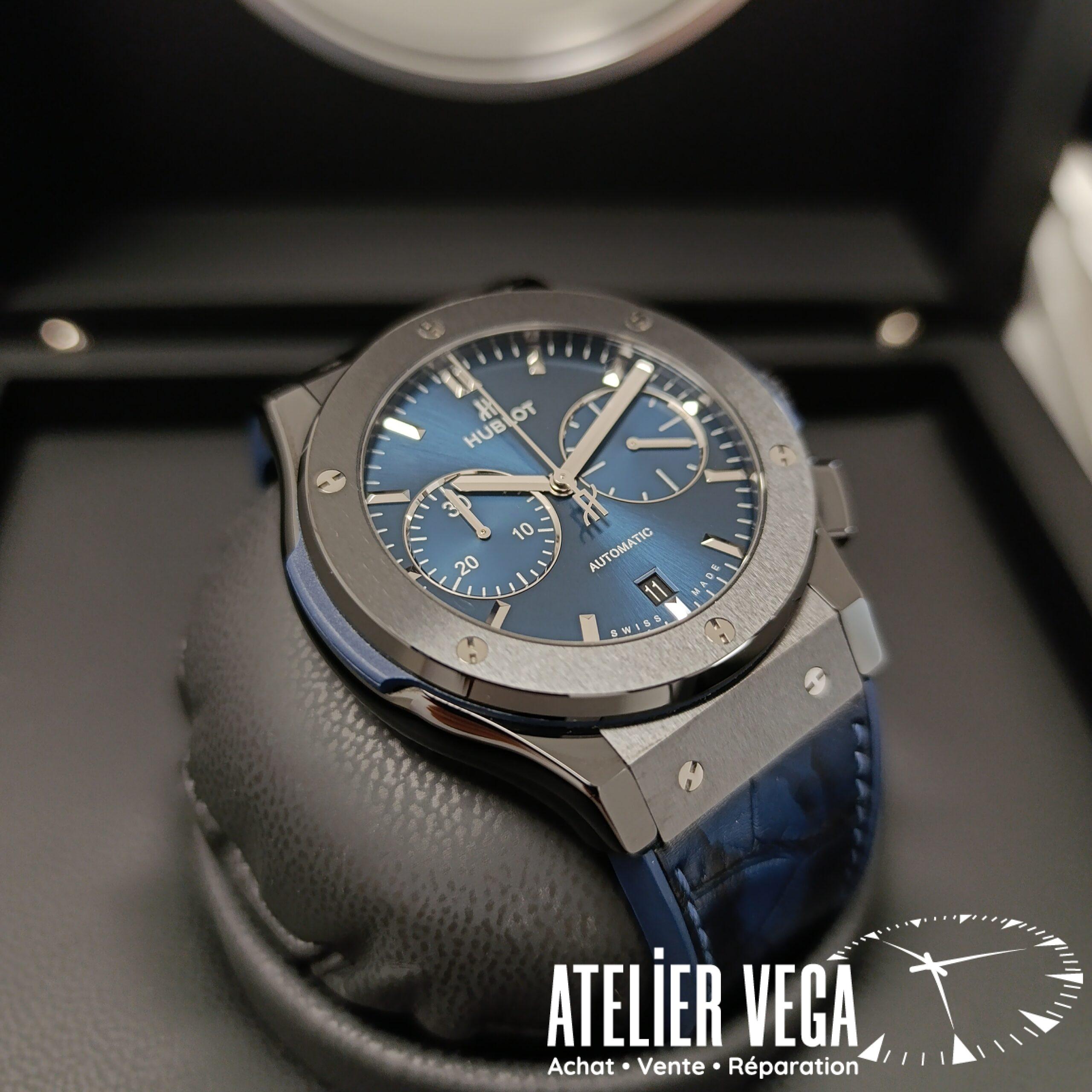 Hublot Classic Fusion 45mm Ceramic Blue Chronograph – Image 3