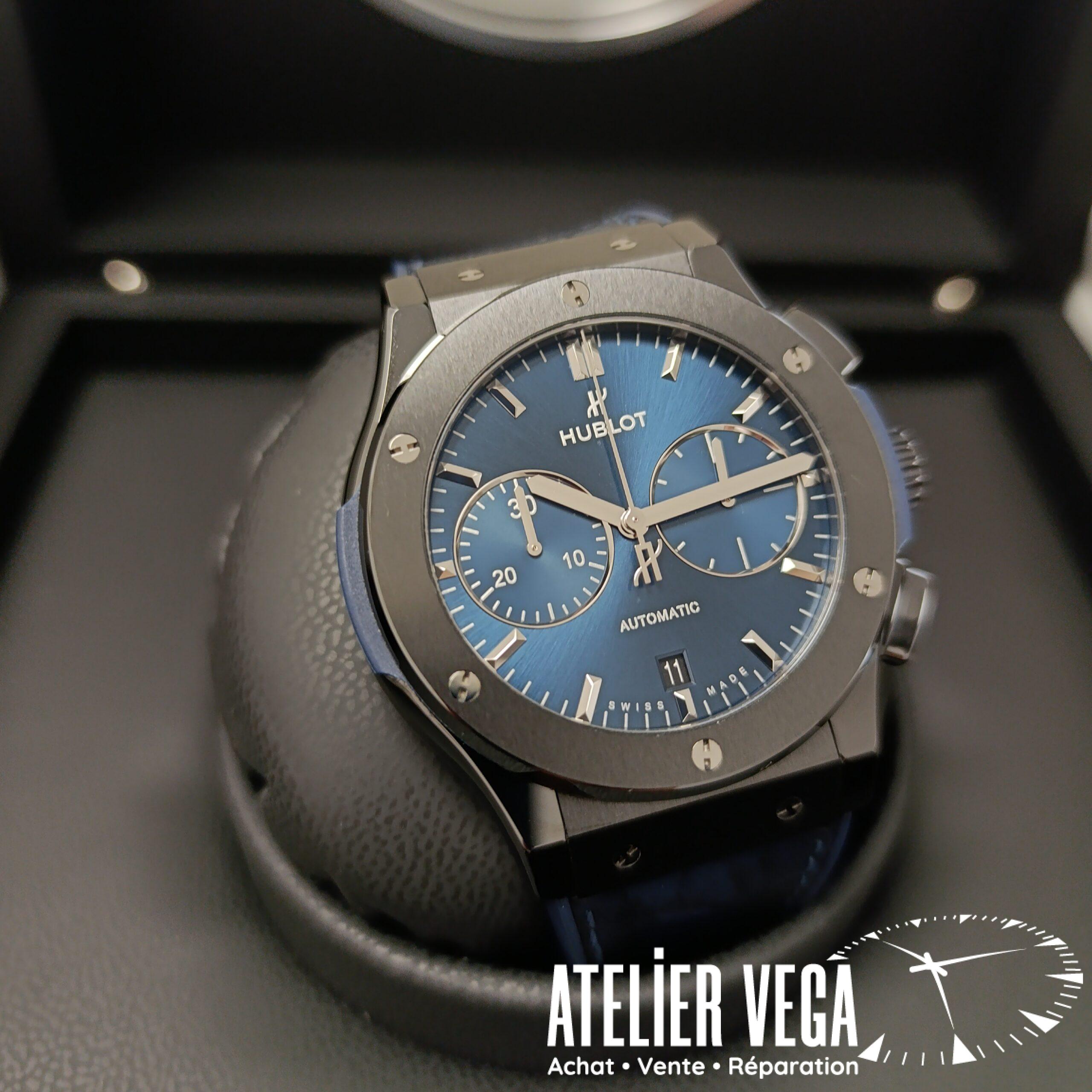 Hublot Classic Fusion 45mm Ceramic Blue Chronograph