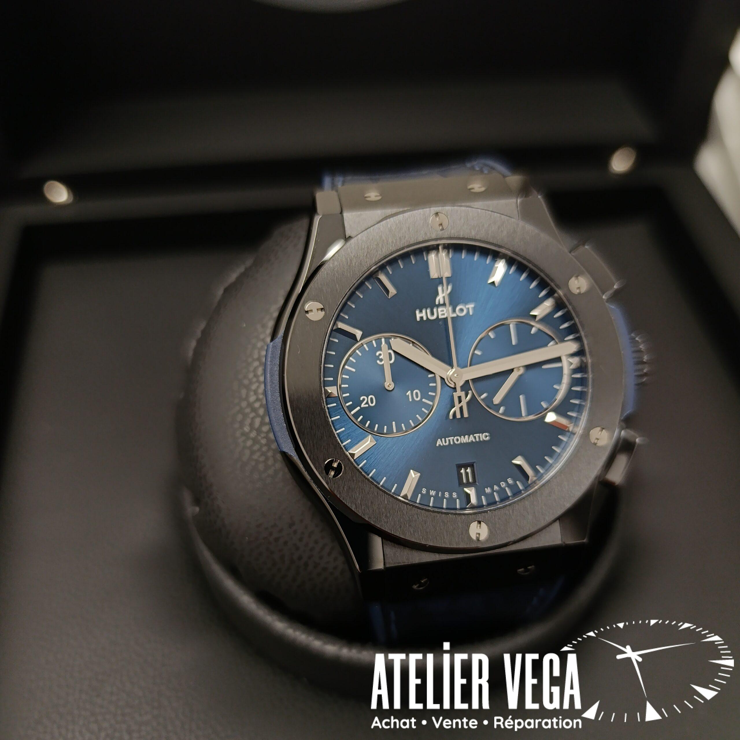 Hublot Classic Fusion 45mm Ceramic Blue Chronograph – Image 2