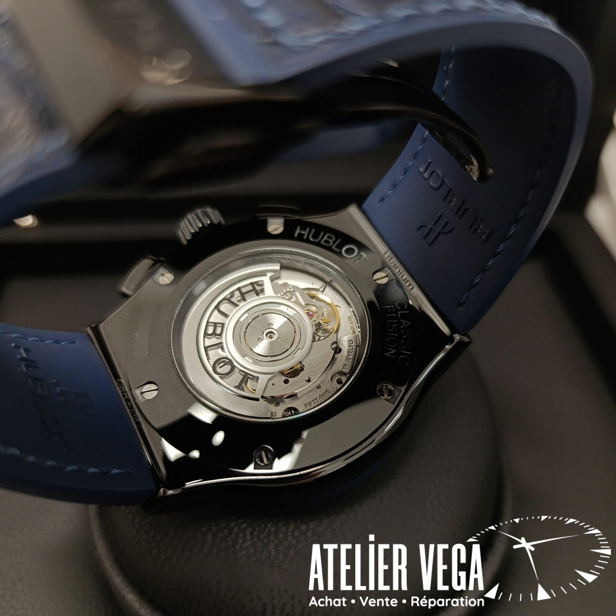 Hublot Classic Fusion 45mm Ceramic Blue Chronograph – Image 9