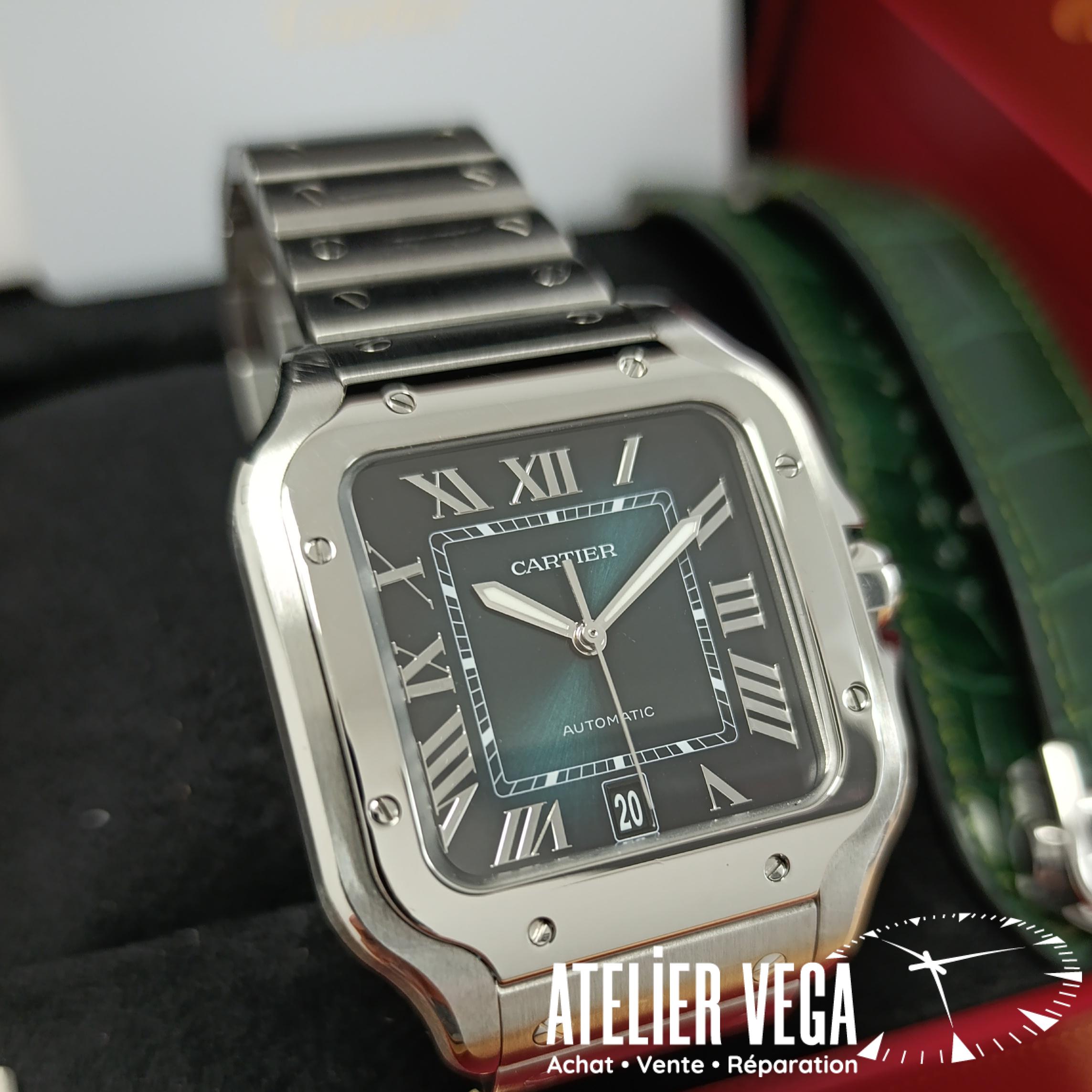 Santos de Cartier Grand Modèle Cadran Vert – Image 3