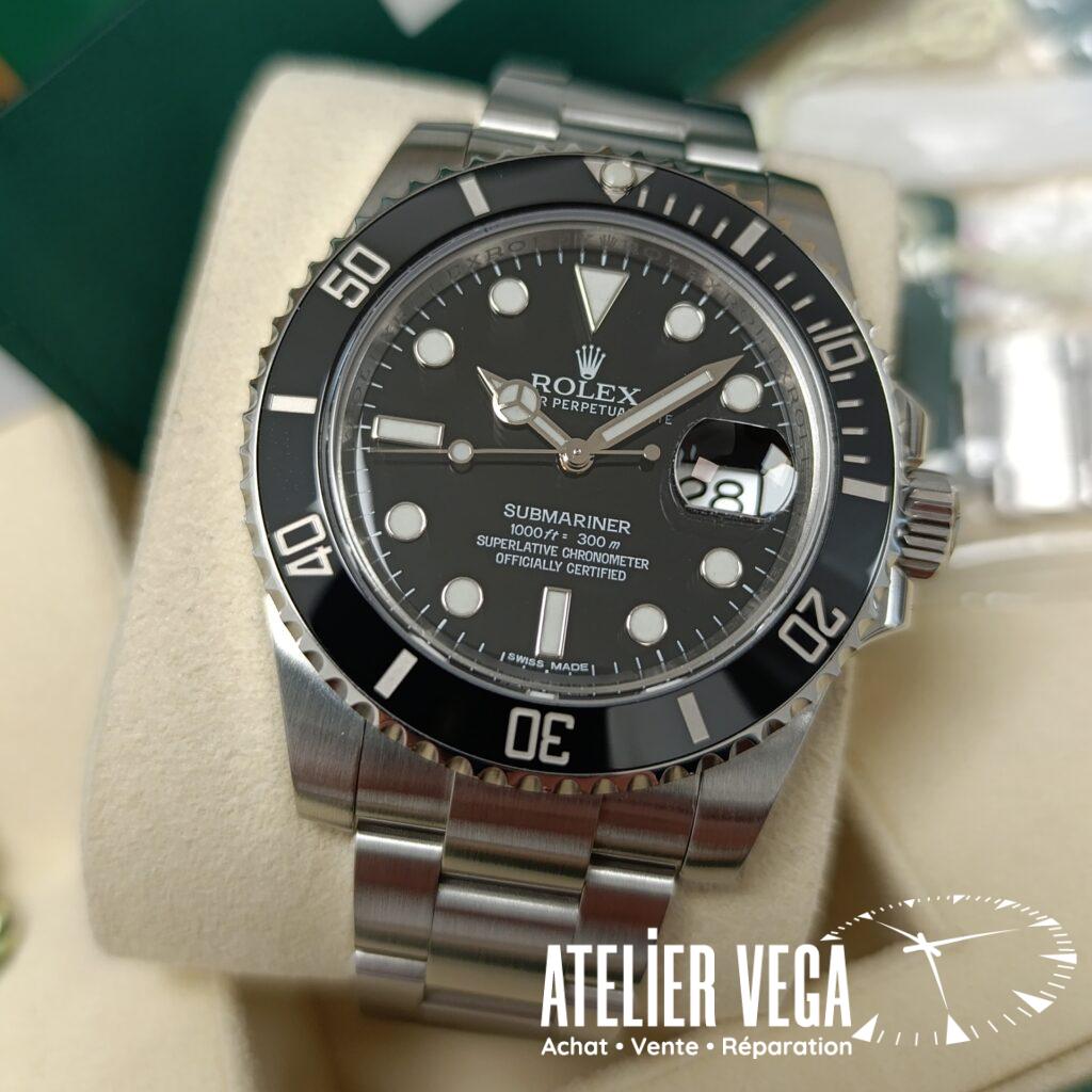 Rolex Submariner 116610LN de 2015, full set, service complet Rolex en 2025