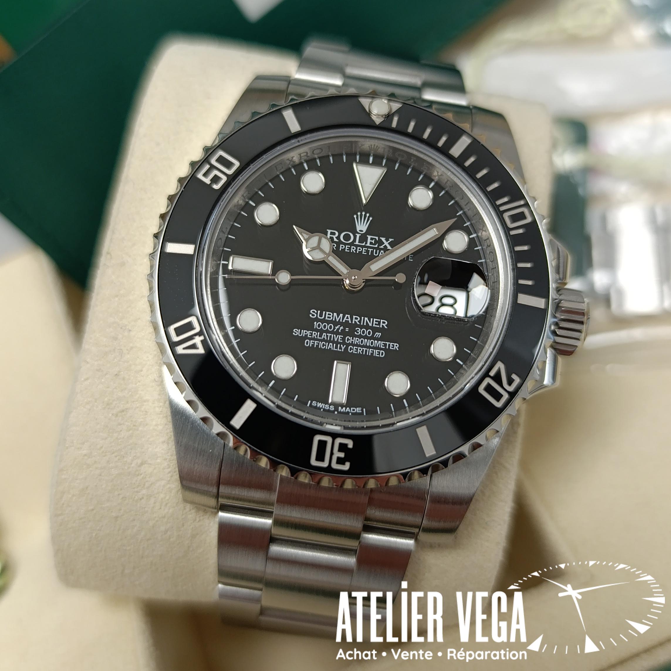 Rolex Submariner 116610LN de 2015, full set, service complet Rolex en 2025
