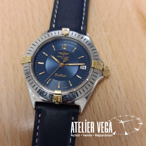 Breitling Callisto B75045 Vintage 34mm cadran bleu
