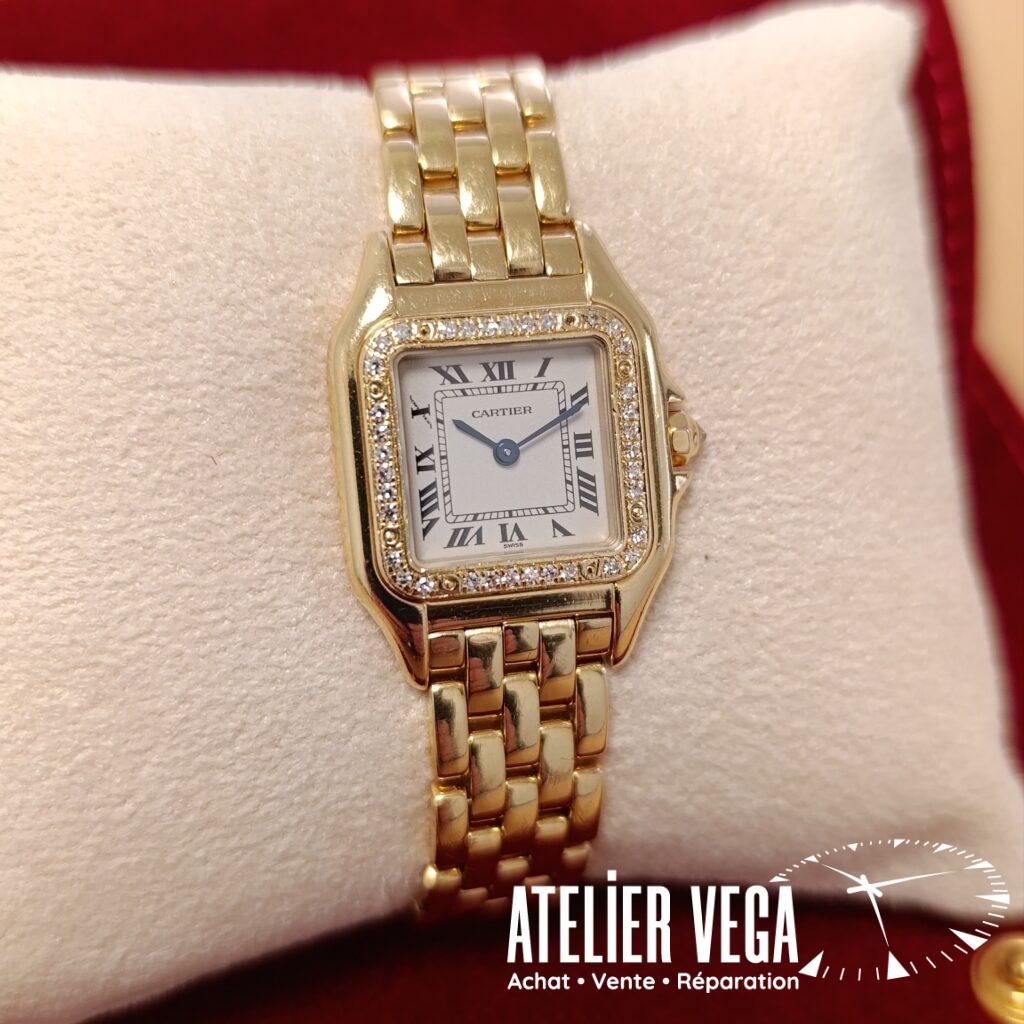 Cartier Mini Panthère Or Vintage 22mm Sertie Diamants