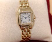 Cartier Mini Panthère Or Vintage 22mm Sertie Diamants