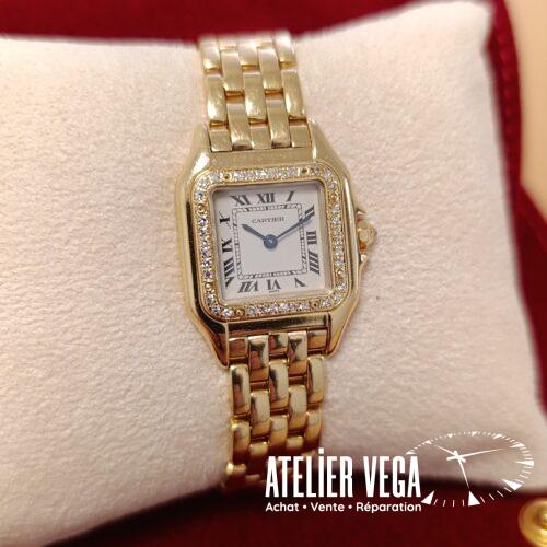 Cartier Mini Panthère Or Vintage 22mm Sertie Diamants