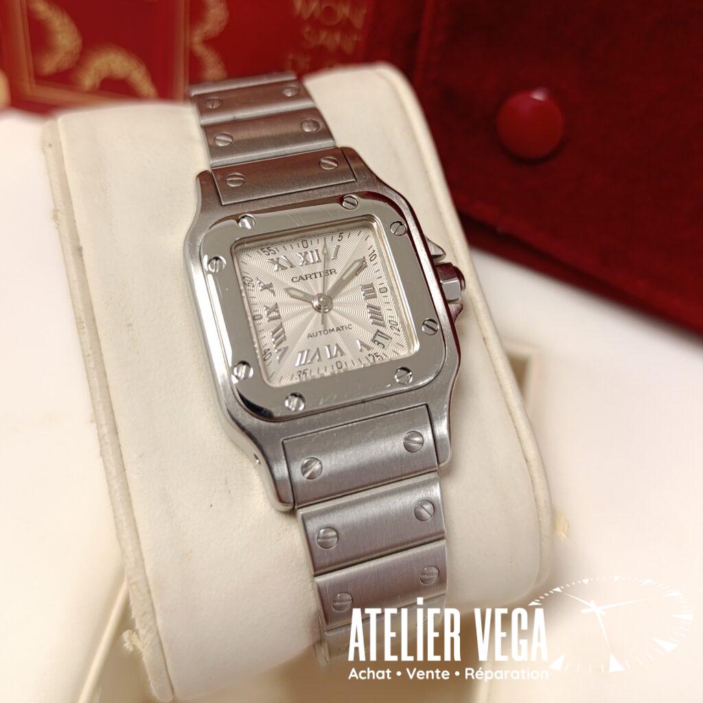 Cartier Santos Galbée 2423 de 1990 avec papiers et boites d'origine