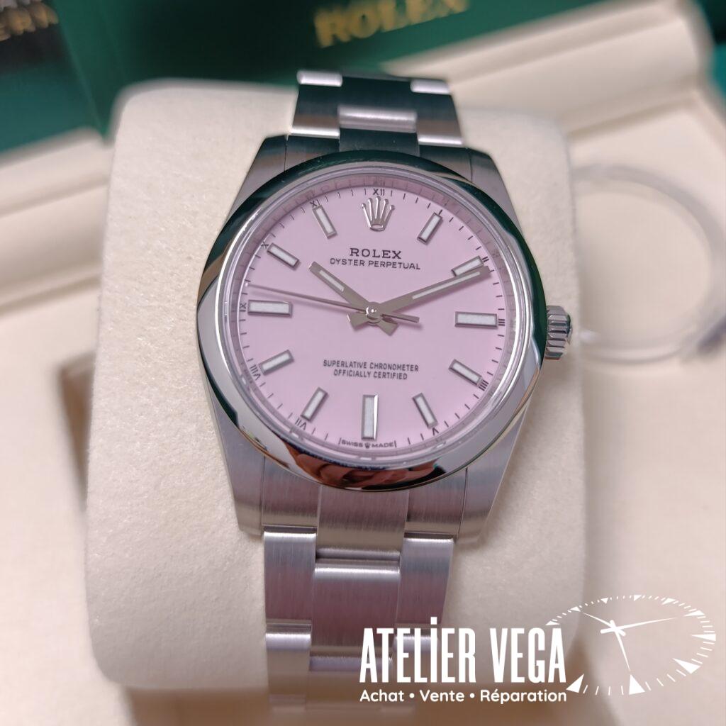Rolex Oyster Perpetual 34 Rose Candy Etat neuf Full Set de 2026