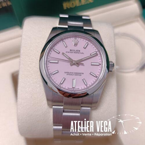 Rolex Oyster Perpetual 34 Rose Candy Etat neuf Full Set de 2026