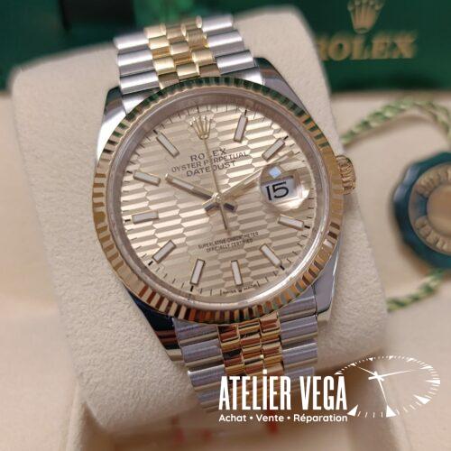 Rolex DateJust 36mm 126233 Or & Acier de 2023 Cadran Champagne